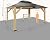 AMERLIFE 13x15 Wood Gazebo, Hardtop Gazebo with Iron Roof Double Roof, Outdoor Gazebo with Wood Frame for Patio, Parties, Garage, Lawns, Black + Natural Wood