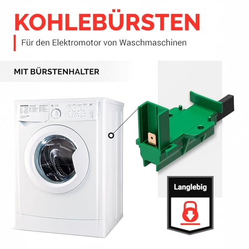 VIOKS Kohlebürsten 2Stk Kohlen Ersatz für Beko 371202407 L24MF7 Motorkohlen Schleifkohle für Motor Waschmaschine Waschmaschinenmotor