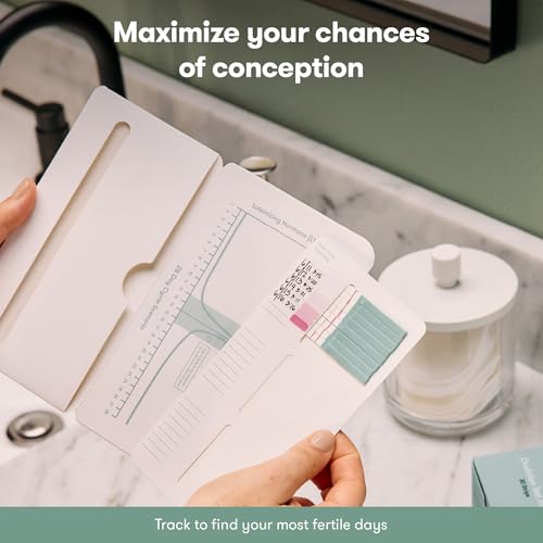 Frida Fertility All-in-One Ovulation & Pregnancy Test Kit – 30 Easy at-Home LH Strips, Ovulation Tracker, 2 Early Detection Pregnancy Tests & Reusable No-Mess Pee Cup
