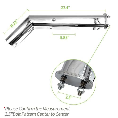 Image of 2 PCS Stainless Steel Angled Mud Flap Hanger for Semi Trucks, Bolt Spacing 2-1 /2 inch 2.5 inch,30 inch L Heavy-Duty Spring Loaded Bracket with Reflective Strip Sticker (Right + Left)