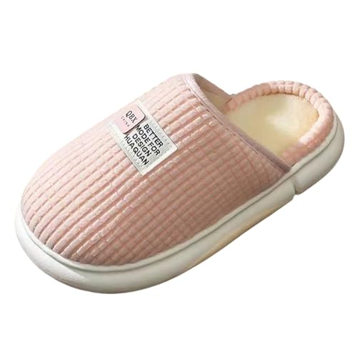 RTPR Calor de invierno al aire libre zapatillas pie que usan un par de zapatillas de algodón para mujer Zapatos negros de verano, Rosa., 38 EU