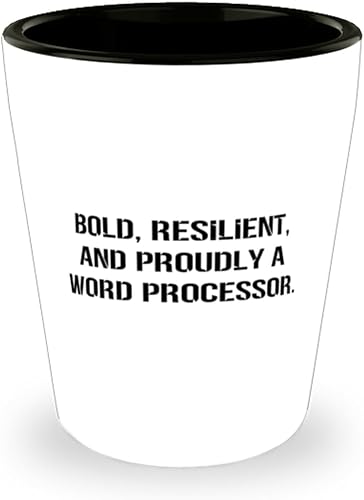 Appreciation Word processor Shot Glass, BOLD, RESILIENT, Gifts For Coworkers, Present From Boss, Ceramic Cup For Word processor, Creative word disponible en Yaxa Venezuela