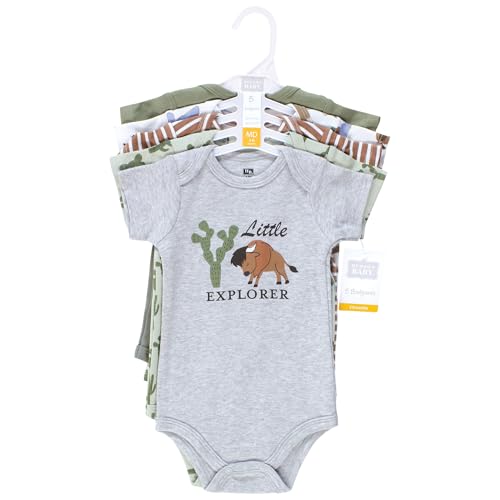 Image of Hudson Baby Unisex Baby Cotton Bodysuits 5-pack
