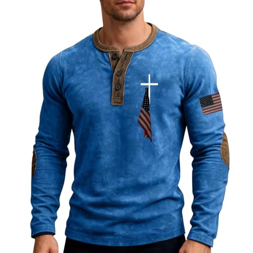 Chemise henley chrétienne à manches longues pour le sport et le quotidien