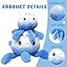 DYBFONO Plush Toy,Blue and White Stuffed Sea Animal, Ocean Stuffed Animals Toys for Ocean Lovers, Unique Gift for Kids, Bedroom Decor, Birthday Gift.(8.66