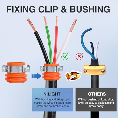 Image of Nilight 50 Amp RV Male and Female Plug Set ETL Listed