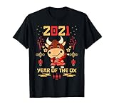 Chinese New Year 2021 Clothes Boy Girl Outfit Year Of The Ox T-Shirt