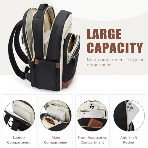 BOSTANTEN Travel Tote Bag for Women Foldable Gym Bag 15.6 Inch Laptop Backpack4