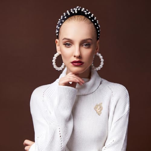Image of Junkin 12 Pcs Women Brooches Bulk Set Rhinestone Pin Crystal Vintage Brooch Retro Pin Women Girls Gifts for Christmas