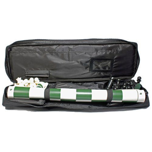 We Games Tournament Chess Set With Weighted Pieces, Analog Timer, Vinyl Board & Storage Bag #TOP7