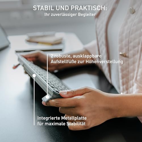 Cherry KW 7100 Mini BT Tastatur Kompakt und Multi-Device