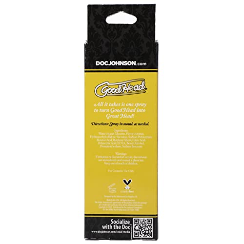 Doc Johnson GoodHead - Juicy Head - Dry Mouth Spray - Instantly Moisturize Your Mouth - Pineapple - 2 fl. oz.(59 ml)
