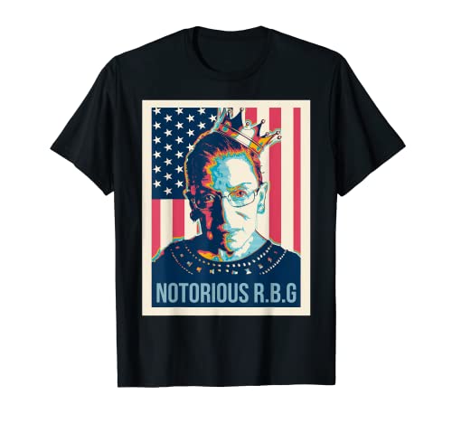 Notorious RBG - Camicia con bandiera americana Ruth Bader Ginsberg Maglietta