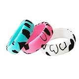 36 Caimeytie Bague en silicone pour femme - Bague colorée douce pour femme et fille