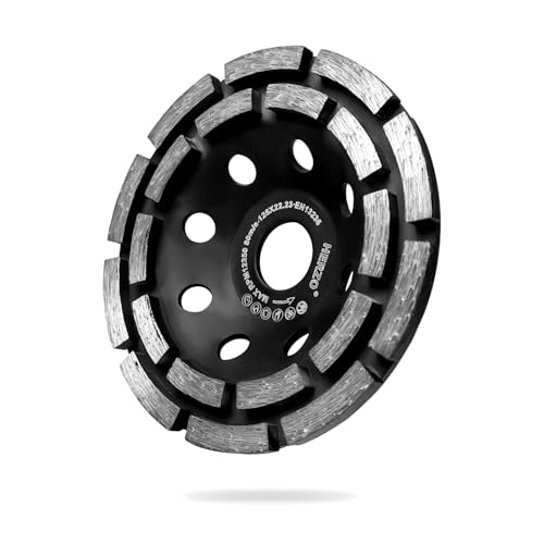 HERZO Diamant Schleiftöpfe 125mm für Beton, Granit, Naturstein, Stein, Mauerwerk. Topfscheibe 125 Beton, diamant schleifscheibe 125mm für Winkelschleifer