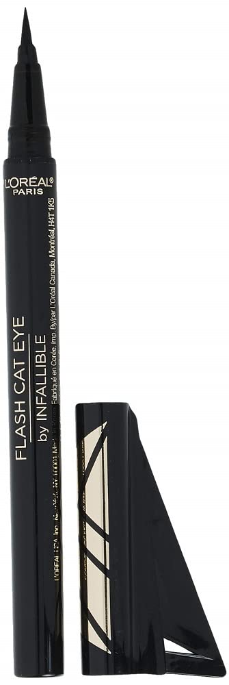 LOreal Paris Makeup Infallible Flash Cat Eye Waterproof Liquid Eyeliner Black 0 44 oz