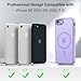 MOCCA Strong Magnetic for iPhone SE Case 2022/iPhone SE 2020 Case/iPhone 7 Case/iPhone 8 Case [Compatible with Magsafe] Slim Thin Translucent Matte Protective Cover Phone Case 4.7'', Light Purple