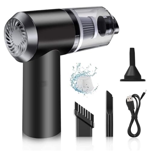Image of High Power 2 in 1 Car Vacuum Cleaner | USB Rechargeable Wireless Handheld Car Vacuum Cleaner Traveling, Camping Reusable and Sustainable, Built in LED Light, Portable for Rover Discovery
