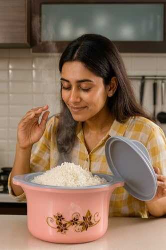 Image of Premium Insulated Casserole Hot Pot for Kitchen | Double Wall Hot Box for Chapati, Curry & Food Storage | Elegant Floral Design Casserole | Keeps Food Hot for Hours |