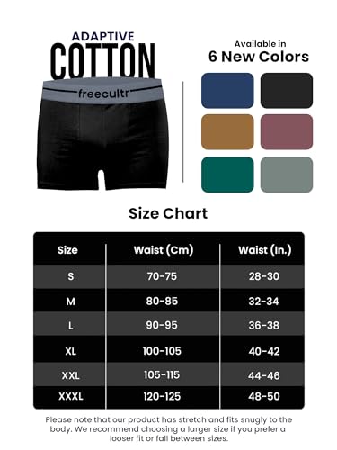 Image of Freecultr Men's Cotton Trunks | Breathable & Moisture Absorbing | Soft Comfort Fit | Everyday Innerwear