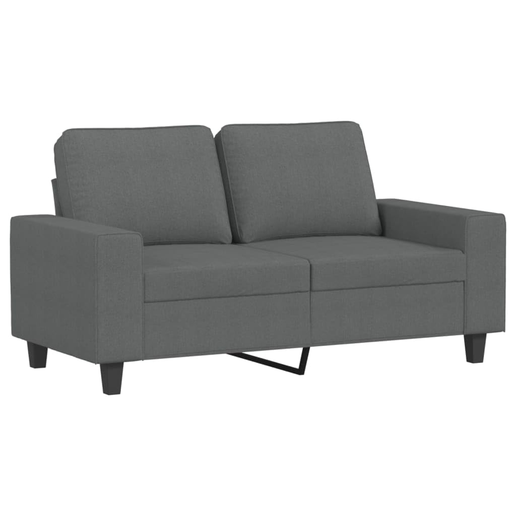Sofá Infantil De 2 Plazas Snsowed - Felpa Suave Gris Antracita, Funda Desenfundable, 84x34x45 Cm