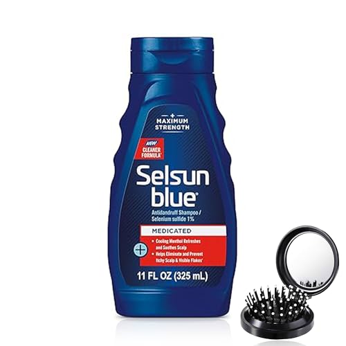 LUXPAKS Hairbrush Bundled with Celsun Blue Antidandruff Shampoo – Maximum Strength