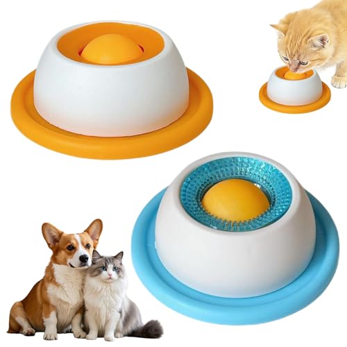 Juguete para Lamer Perros, 2pcs Cuenco para Lamer Perros, Lick Bowl para Per-ros, Comedero Lamer para Mascota, Cuenco Antideslizante para Lick, Lamedor Perro para Per-ros gato Reductor de Aburrimiento