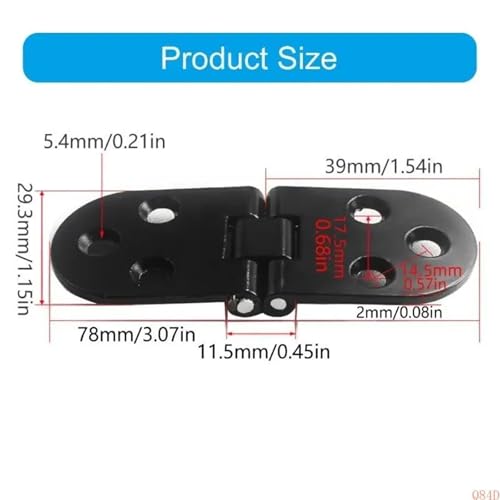 Hardware para muebles con bisagra oculta ajustable de 180 grados 8