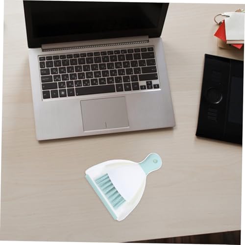 HOUDERCO Mini Kehrschaufel und Besen Set aus Robustem Kunststoff Tragbarer Handfeger mit Weichen Borsten für Effiziente Staubaufnahme Kompakt für Haushalt Büro und Auto Reinigung – Bild 3