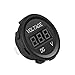 MICTUNING DC 12V LED Digital Display Voltmeter Waterproof Compatible with Boat Marine Vehicle Motorcycle Truck ATV UTV Car Camper Caravan Green Digital Round Panel