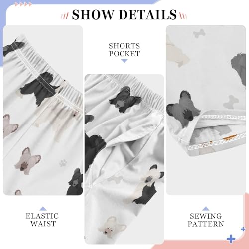 Boys' Pants Chinese Crested Dog Long Bottoms Jogger Pants Elastic Waist Trousers with Pockets S-XL4