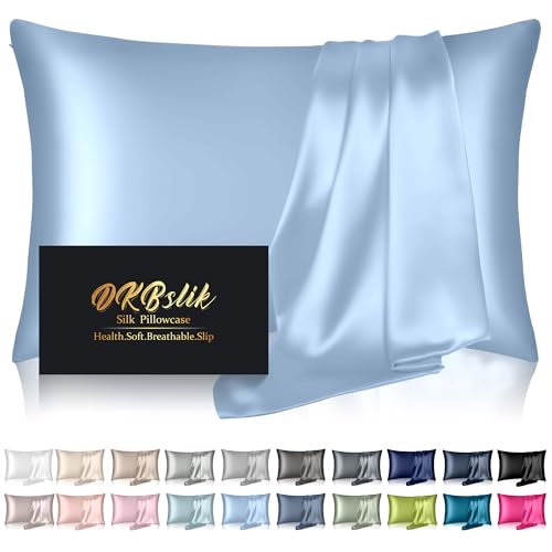 Silk Pillowcase for Hair and Skin, Mulberry Silk Pillow Cases Standard Size, Anti Acne Cooling Sleep...