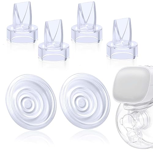 Image of Duckbill Valve & Silicone Diaphragm Compatible with Momcozy (S9/S9 Pro/S12/S12 Pro) Series, Replacement Parts for Wearable Breast Pump, Reduce Nipple Tunnel Down to Correct Size (4+2)