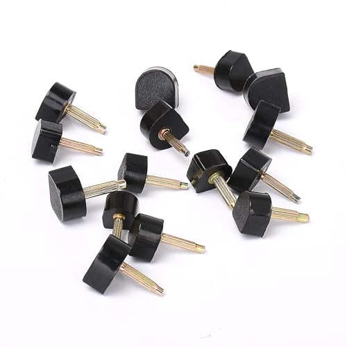 Image of SooGree High Heel Caps Protectors - Replacement Kits with Dowels for High Heel Shoes, 10 Pairs Black, Metal Pins- 2.4mm,3mm
