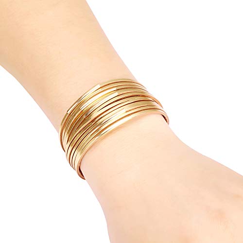 Fesciory Leather Wrap Bracelets For Women, Boho Leopard Multi-Layer Crystal Beads Cuff Bracelet Jewelry #TOP1