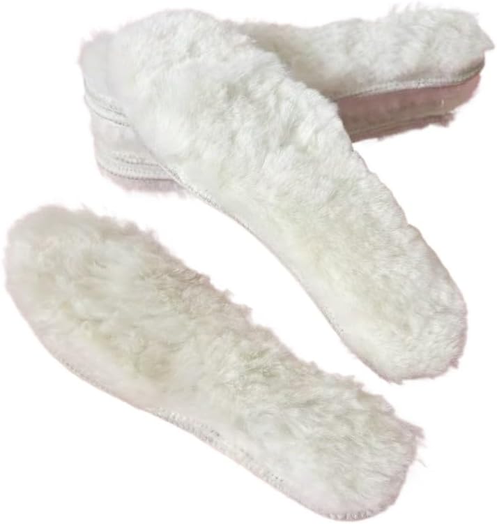 Genius Australian Sheepskin Wool Shoe Insoles for Women Men,Warm Wool Shoe Inserts,Fuzzy Shoe Insoles for Boots, Fleece Snow Shoe Inserts, Snow Boot Insoles (40(25cm,9.8"))