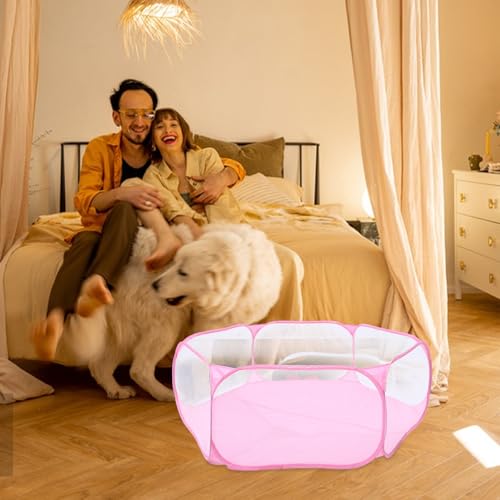 Parc pliable hexagonal sécurisé et portable pour lapins