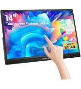 Lrtzcbi draagbare monitor, touchscreen, 14 inch, IPS touchscreen, 1920 x 1080 draagbaar