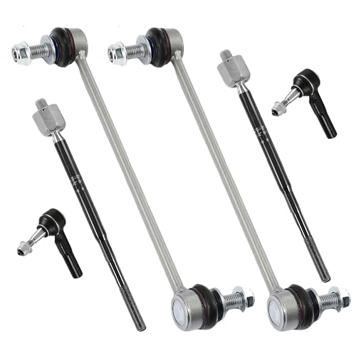 Rockplanet Front End Suspension Kit Compatible With 2010-2016 Cadillac SRX Tie Rods Inner and Outer Complete Kit, Automotive Replacement Tie Rod and Sway Bar