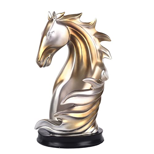 YS0911 Horse Wine Rack Resin Animal Statue Wine Bottle Holder Display Shelf for Home Wedding Party Dinner Decor Wine Bottle Holder Decorative, Champagne