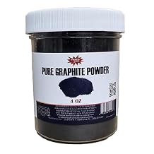Fasco Epoxies Pure Graphite Powder 4 oz Jar Volume, Conductive Filler for Epoxy, Lubrication & Coatings