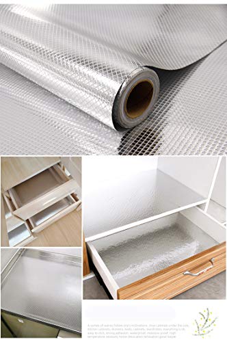 Vinilo para muebles de cocina lavable y protector de aluminio gris plata 10m 3
