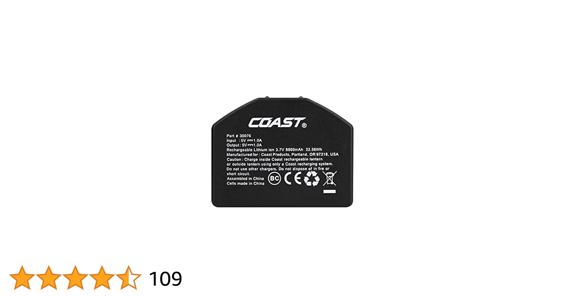 Coast ZX1010 Zithion-X USB Rechargeable Battery - Amazon.com