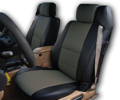 Miniatura 6 de Iggee Fundas de asiento delantero para Chrysler Sebring Convertible Black de cuero artificial de ajuste personalizado para Chrysler Sebring 1996-2000