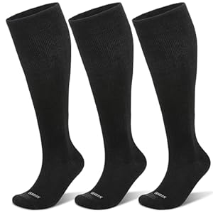 LEVSOX Merino Wool Compression Socks for Women & Men 20-30 mmHg Knee High Graduated Support Socks for Nurses Pregnancy Travel