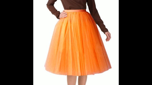 SANLIUSANJIU Karneval Damen Kostüm Set In Orange – Mit Tüllrock, Stirnband, Ohrringen, Handschuhen & Aufklebern