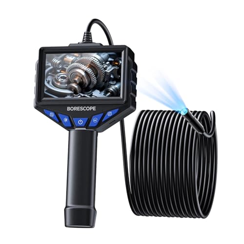 Cámara endoscópica digital, boroscopio de inspección IP67 impermeable y pantalla de 4,3"