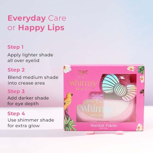 Image of Whimsy Beauty Stardust Eyeshadow Palette for Kids and Pre-Teens | Glitter and Shimmer Shades with Smooth Blendable Texture | Eye Makeup Enriched | 4 to 16 Years | Organic and Natural | 10 g