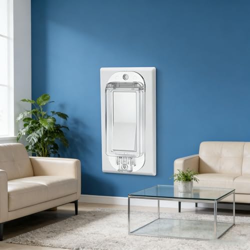 Image of ZEFTV 2 Pack Light Switch Guard Cover Child Safe Wall Switch Cover Guard for Rocker Light Switches Electrical Outlet Receptacle Covers Guard