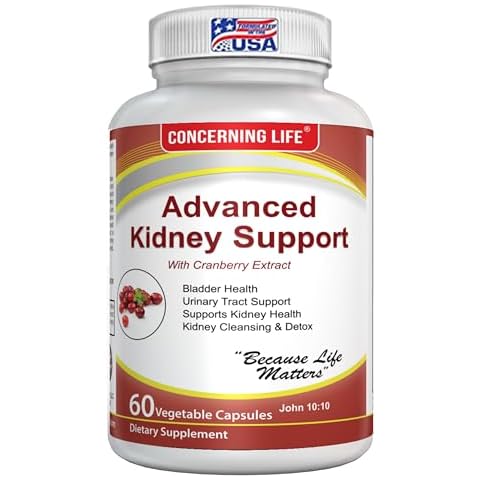 CONCERNING LIFE Kidney Cleanse UTI Support Supplement - Kidney Support Formula Detox - Cranberry Extract, Stinging Nettle Root Helps Healthy Kidneys Bladder Health - US Veteran Owned Company Cover